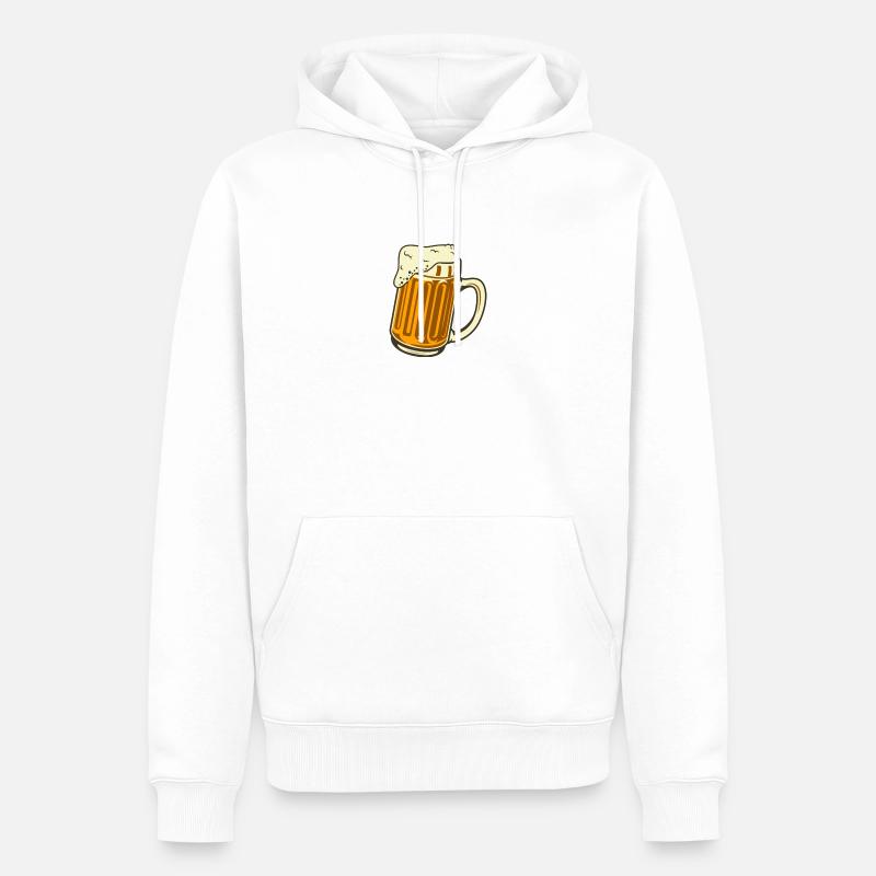 Lecker Bierchen - Männer Premium Bio Hoodie - Weiß