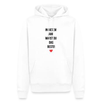 In diesem Jahr warst du das Beste - Männer Premium Bio Hoodie - Weiß - Vorne - Nico (187cm)