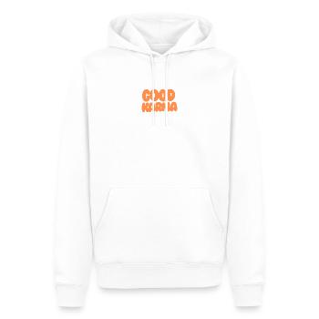 Bon Karma Orange - Sweat à capuche Premium bio Homme - blanc - Devant - Nico (187cm)
