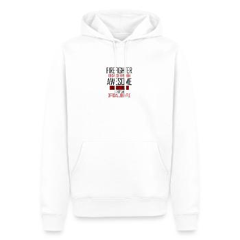 Pompier est mon métier - Sweat à capuche Premium bio Homme - blanc - Devant - Nico (187cm)