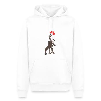 Wawel Dragon Cracovie - Sweat à capuche Premium bio Homme - blanc - Devant - Nico (187cm)