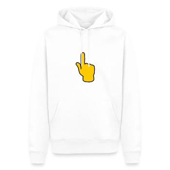 Emoji zeigen oben Skizze Farbe - Männer Premium Bio Hoodie - Weiß - Vorne - Nico (187cm)