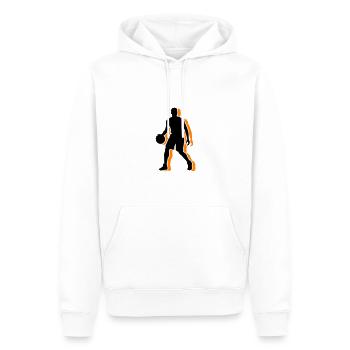 Basketballer Symbol Basketball Spieler Mann - Männer Premium Bio Hoodie - Weiß - Vorne - Nico (187cm)