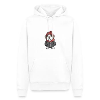 Mastiff Hund Winter - Männer Premium Bio Hoodie - Weiß - Vorne - Nico (187cm)