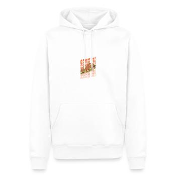 Cadeau de pain asiatique vietnamien Banh Mi I - Sweat à capuche Premium bio Homme - blanc - Devant - Nico (187cm)
