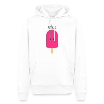 Yeux / Eskimo Limon / crème glacée / soleil d'été T-shirt - Sweat à capuche Premium bio Homme - blanc - Devant - Nico (187cm)