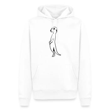 Meerkat cute funny - Men’s Premium Organic Hoodie - white - Front - Nico (187cm)