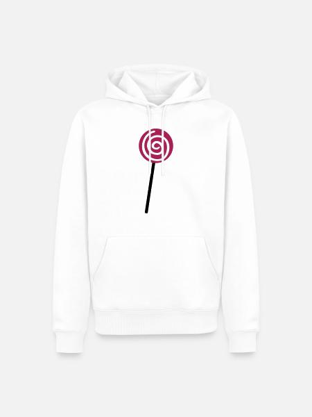 lollipop_01 - Sweat à capuche Premium bio Homme - blanc