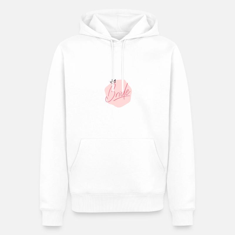Mariage de la mariée - Sweat à capuche Premium bio Homme - blanc