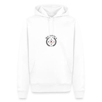 Mallorca 2025 - Männer Premium Bio Hoodie - Weiß - Vorne - Nico (187cm)