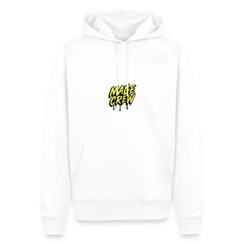 Malle Crew - Sweat à capuche Premium bio Homme - blanc - Devant - Nico (187cm)
