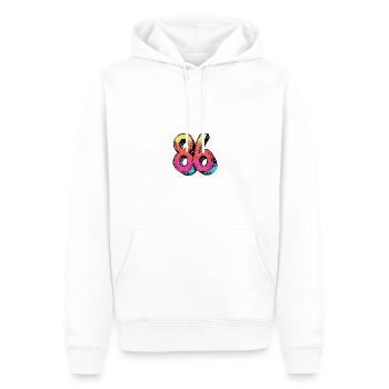 86 Symbole numérique - Sweat à capuche Premium bio Homme - blanc - Devant - Nico (187cm)