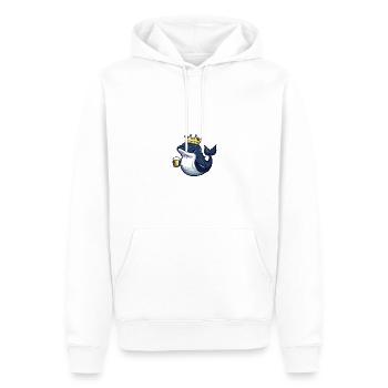 Bière de baleine drôle - Sweat à capuche Premium bio Homme - blanc - Devant - Nico (187cm)