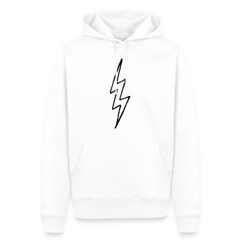 foudre - Sweat à capuche Premium bio Homme - blanc - Devant - Nico (187cm)