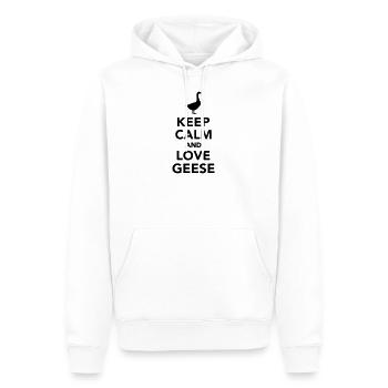 goose - Men’s Premium Organic Hoodie - white - Front - Nico (187cm)