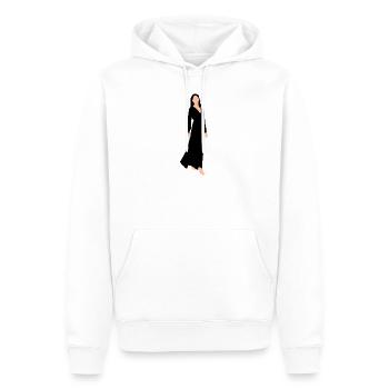 Frau in schwarzen Kleid - Männer Premium Bio Hoodie - Weiß - Vorne - Nico (187cm)