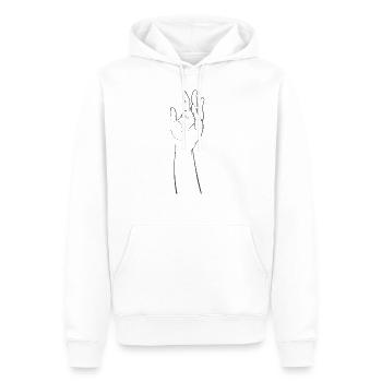 Main - Sweat à capuche Premium bio Homme - blanc - Devant - Nico (187cm)