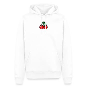 Kirsche in Pixel Art Süßes Früchtchen - Männer Premium Bio Hoodie - Weiß - Vorne - Nico (187cm)