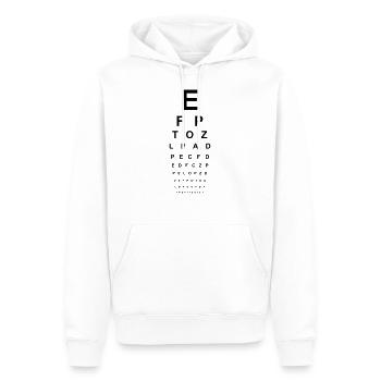 Lunettes de vue Opticiens lire les lettres ABC - Sweat à capuche Premium bio Homme - blanc - Devant - Nico (187cm)