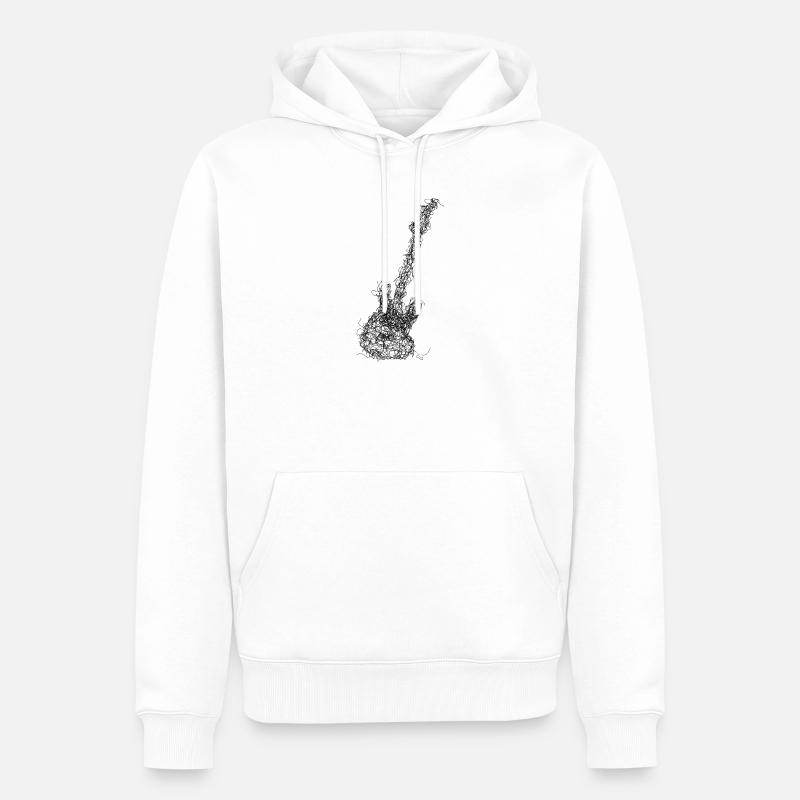 Lower Scribble - Männer Premium Bio Hoodie - Weiß