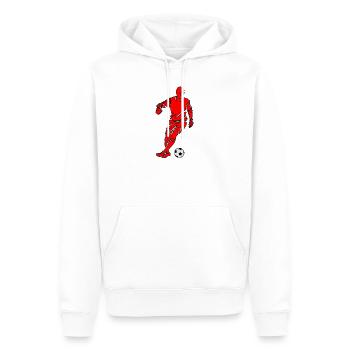 Soccer - Männer Premium Bio Hoodie - Weiß - Vorne - Nico (187cm)