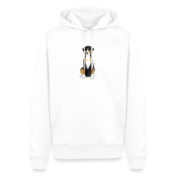 Motif drôle de chien Sennenhund I Comle Entlebucher I - Sweat à capuche Premium bio Homme - blanc - Devant - Nico (187cm)