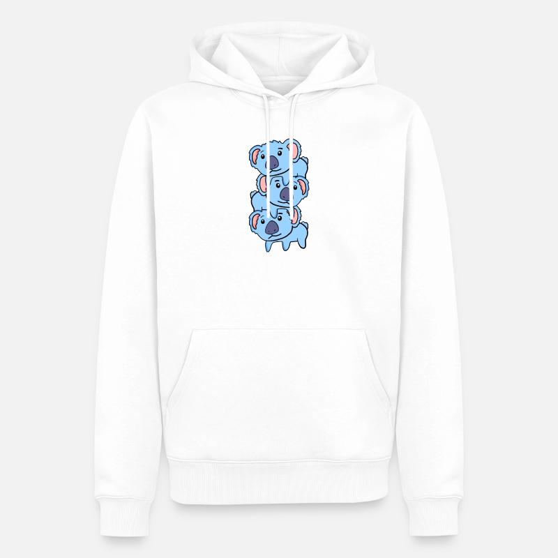 Koalas mignons - Sweat à capuche Premium bio Homme - blanc