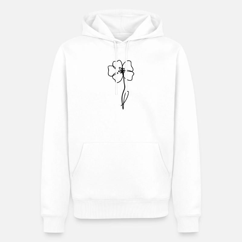 Mohn - Männer Premium Bio Hoodie - Weiß