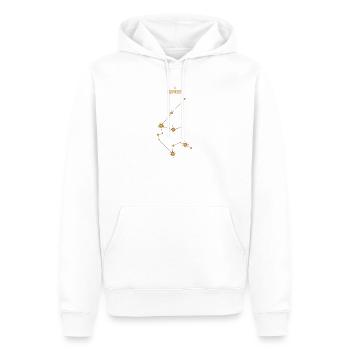 Verseau Signe du zodiaque Constellation d’étoiles Doré - Sweat à capuche Premium bio Homme - blanc - Devant - Nico (187cm)