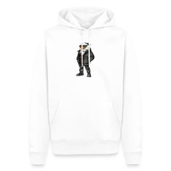 Adler Cool Winter - Männer Premium Bio Hoodie - Weiß - Vorne - Nico (187cm)