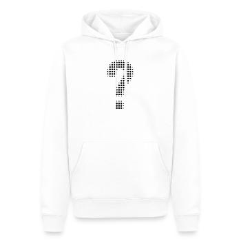 Optique pixel point d’interrogation - Sweat à capuche Premium bio Homme - blanc - Devant - Nico (187cm)
