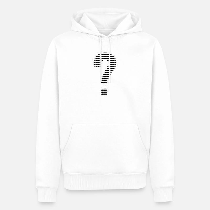 point d’interrogation - Sweat à capuche Premium bio Homme - blanc