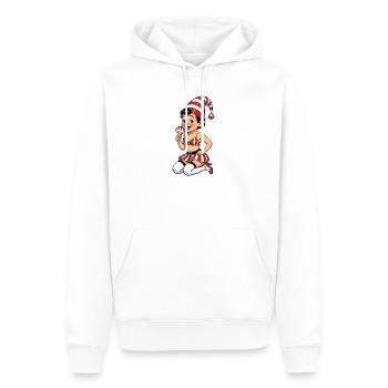 Leprechaun-Mädchen mit Eistüte - Männer Premium Bio Hoodie - Weiß - Vorne - Nico (187cm)