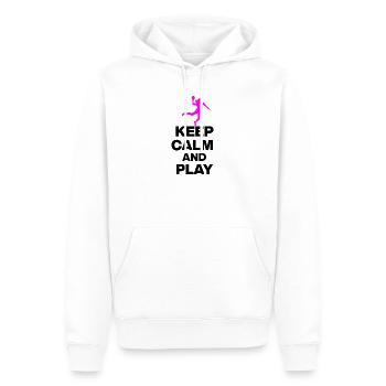 RESTEZ CALMES ET JOUEZ AU HANDBALL ! EM GIFT ALLEMAGNE - Sweat à capuche Premium bio Homme - blanc - Devant - Nico (187cm)