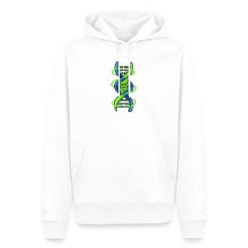Dämonische DNA-Doppelhelix - Männer Premium Bio Hoodie - Weiß - Vorne - Nico (187cm)