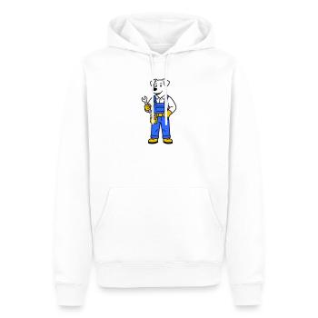 Hundeklempner - Männer Premium Bio Hoodie - Weiß - Vorne - Nico (187cm)