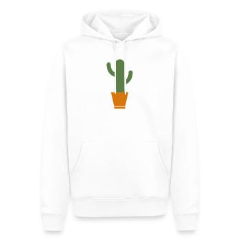 Kaktus - Männer Premium Bio Hoodie - Weiß - Vorne - Nico (187cm)