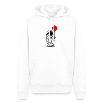 Astronaut mit Ballon - Männer Premium Bio Hoodie - Weiß - Vorne - Nico (187cm)
