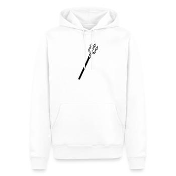 trident - Men’s Premium Organic Hoodie - white - Front - Nico (187cm)