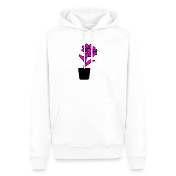 Blume - Männer Premium Bio Hoodie - Weiß - Vorne - Nico (187cm)