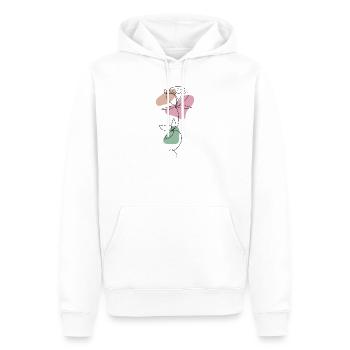 Lineart Rose Pastel - Men’s Premium Organic Hoodie - white - Front - Nico (187cm)