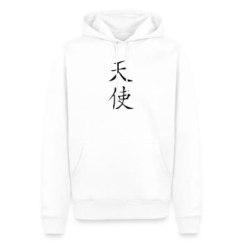 Engel-Kanji - Männer Premium Bio Hoodie - Weiß - Vorne - Nico (187cm)