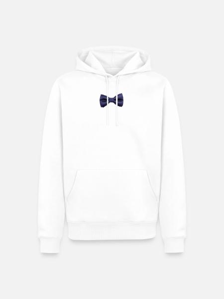 noeud papillon classe - Sweat à capuche Premium bio Homme - blanc