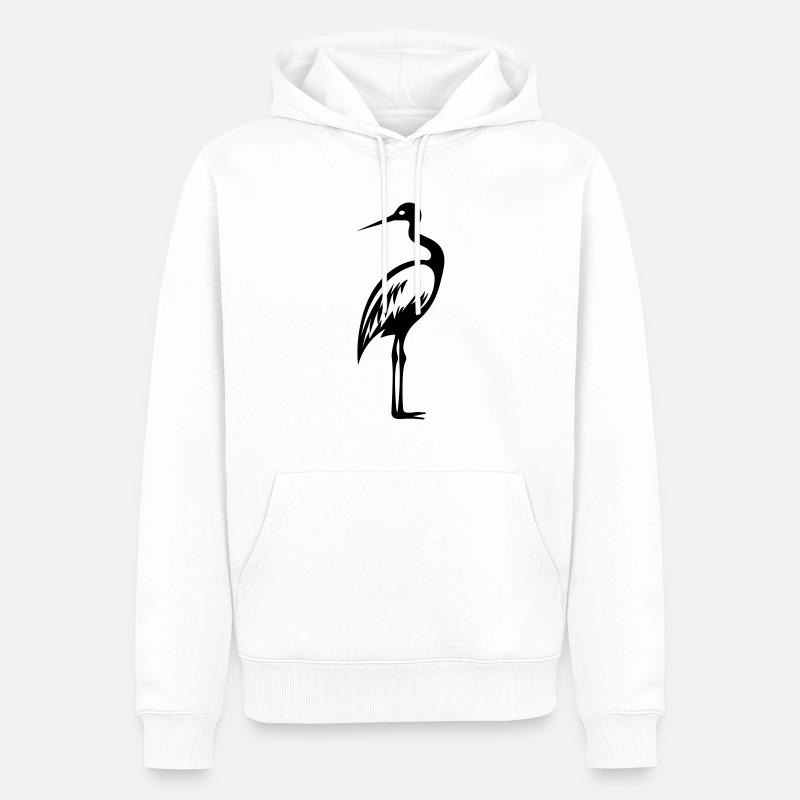 Simple petite cigogne - Sweat à capuche Premium bio Homme - blanc