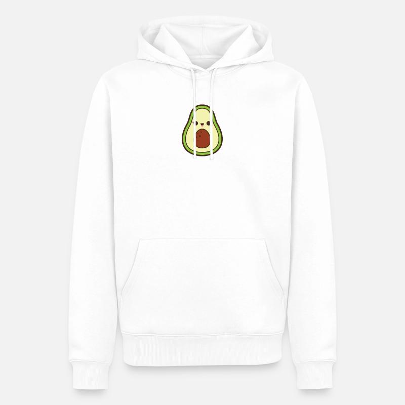 Avocat mignon - Sweat à capuche Premium bio Homme - blanc