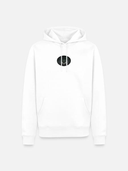 Vortex Grid Wormhole - Men’s Premium Organic Hoodie - white