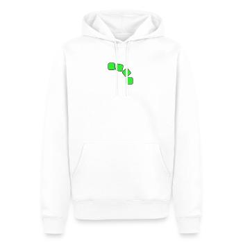 Grüne Quadrate Sequenz - Männer Premium Bio Hoodie - Weiß - Vorne - Nico (187cm)