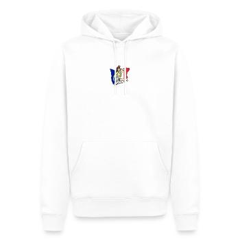 Motif du drapeau de la France pour fille - Sweat à capuche Premium bio Homme - blanc - Devant - Nico (187cm)