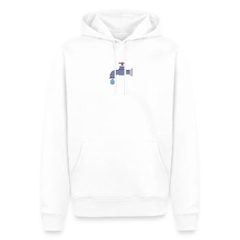 Chute du robinet de pixels - Sweat à capuche Premium bio Homme - blanc - Devant - Nico (187cm)
