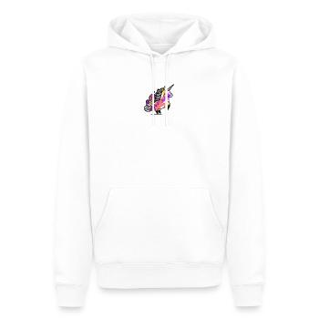 Skurriles Einhorn mit Splash Art - Männer Premium Bio Hoodie - Weiß - Vorne - Nico (187cm)